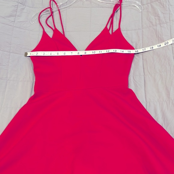 NBD the XNaven twins Hot Pink Fit and Flare Mini Dress. Back Zipper Lined. SM - Picture 4 of 14